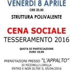 MANIFESTO CENA SOCIALE 2016